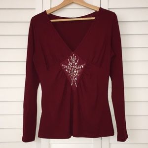 STEPS BURGUNDY LONG SLEEVE